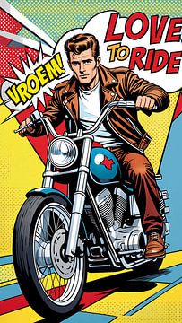 Pop-art: Rock-‘n-Ride van MotorPoster
