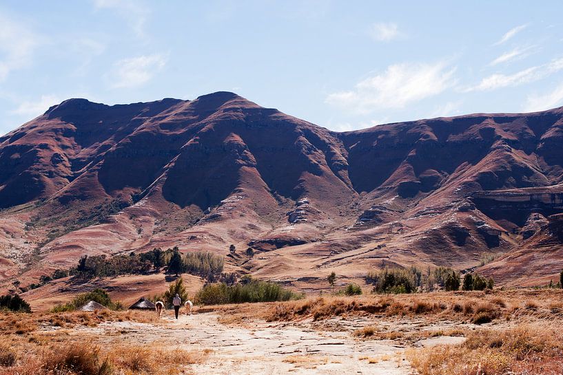 Lesotho untouched landscape by Lotje Hondius