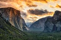 Tunnel View met El Capitan bij zonsopgang, Yosemite National Park, Californië, USA van Markus Lange thumbnail
