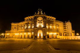 The Semperoper in Dresden at night by A1exDKS