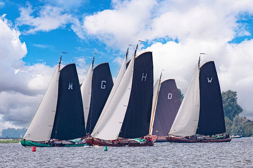 Skûtsjezeilwedstrijden in Friesland by Brian Morgan