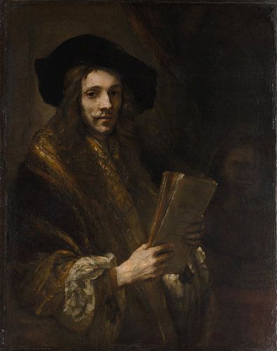 Portret van een Man ( 'de veilingmeester'), volger van Rembrandt