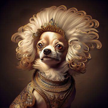 Chihuahua in Gold by Evelien Prins