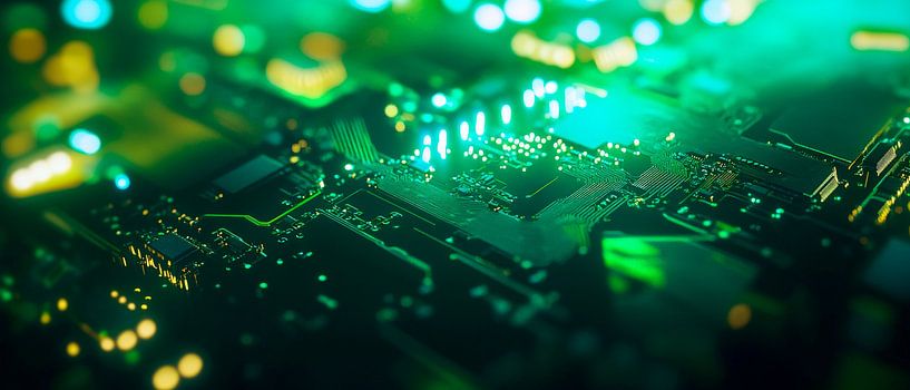 Digitale Welt der Mikroelektronik von Poster Art Shop