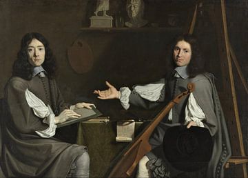 Jean Baptiste de Champaigne en Nicolas de Plattemontagne - Dubbelportret van beide kunstenaars.