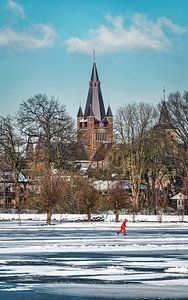 Schlittschuhlaufen im Winter