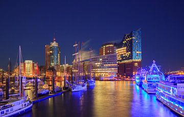 Hamburg Harbour Lights by Werner Reins
