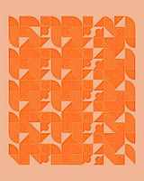 Oranje abstract geïnspireerd door Piet Mondriaan