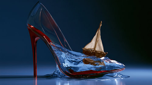 Voilier en talons hauts : surréalisme