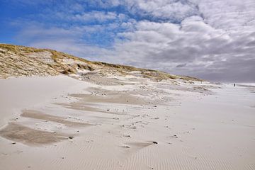 Storm langs de kust met strand en duin van eric van der eijk