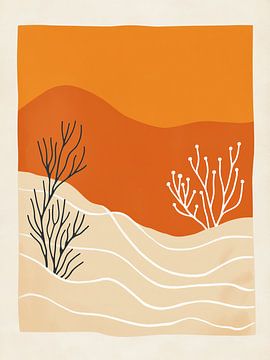 Modern Abstract Landscape I by Caroline Guerain