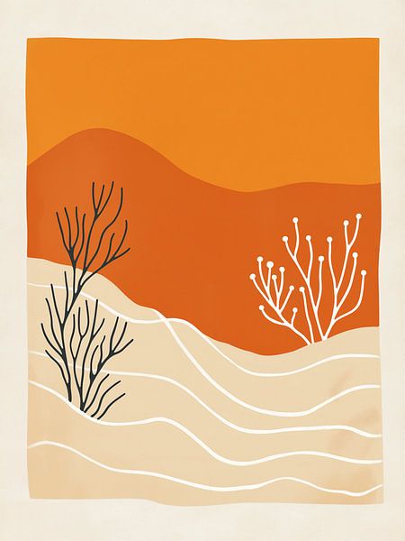 Modern Abstract Landscape I by Caroline Guerain
