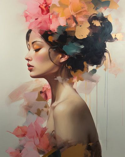 Kleurrijk modern en abstract portret