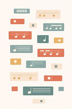 Minimalistische muzieknotencompositie van irgian firmansyah