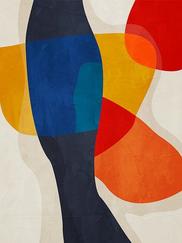 Kleurrijke geometrische organische abstracte kunst