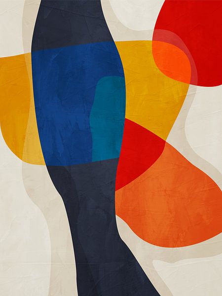 Colourful geometric organic abstract art by Online Arts