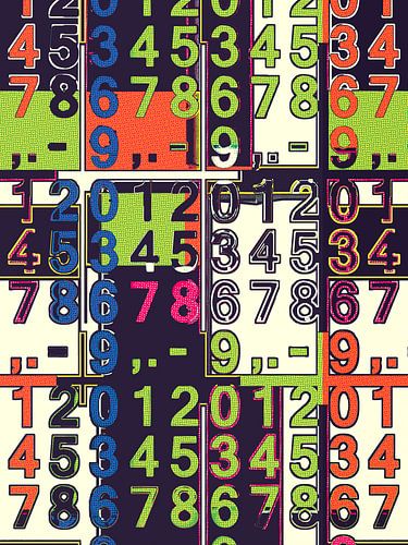 Chiffres No.10 multicolores