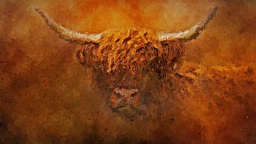 Highlander écossais (art, format panoramique) sur Art by Jeronimo
