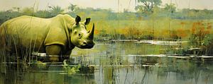 Gemälde Rhinozeros