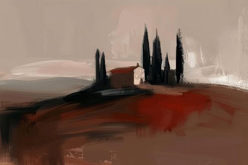 La maison sur la colline en Toscane