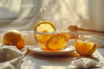 kopje thee met citroen van Egon Zitter