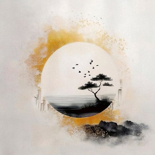 Japandi Art : Paysage japonais ZEN - 1