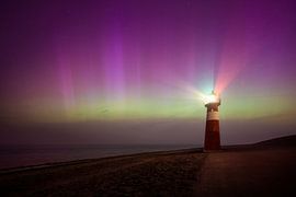 Northern lights over t Noorderhoofd Westkapelle by Thom Brouwer