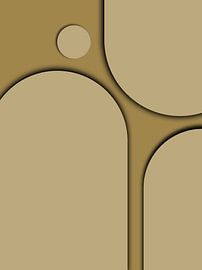 Happiness in ocher yellow by Mad Dog Art