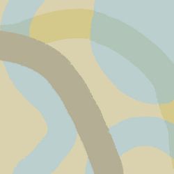 Abstracte pastelkunst in Wild Wonder kleuren in groen, zand en bruin