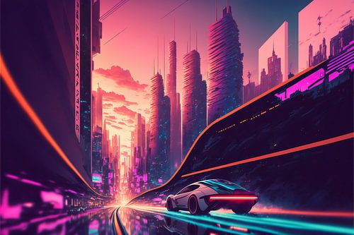 Cyber-speed, hyper-lapse, vaporwave