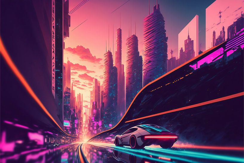 Cyber-speed, hyper-lapse, vaporwave par Hive Arts Studio