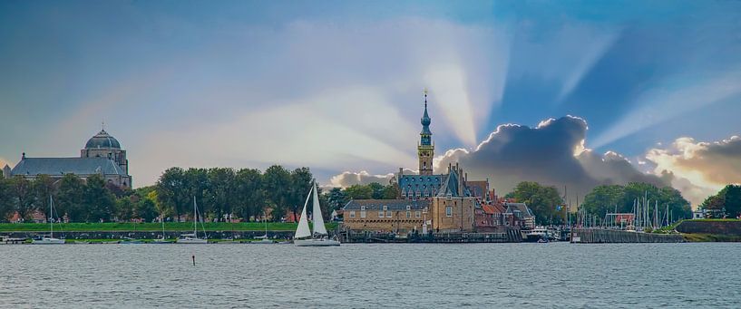 Veere, vue de Veere. Photo panoramique par Gert Hilbink