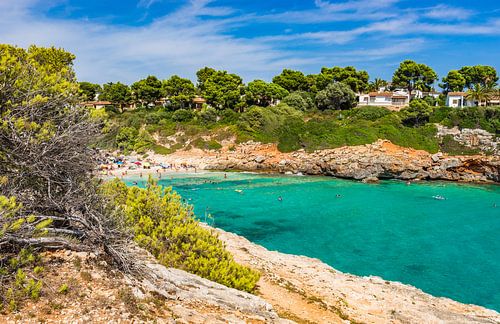 Cala Anguila baai strand op Mallorca, Spanje Middellandse Zee