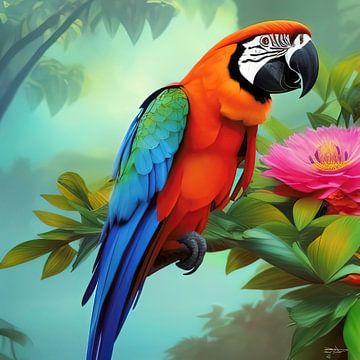 Ara-Papagei von Gelissen Artworks
