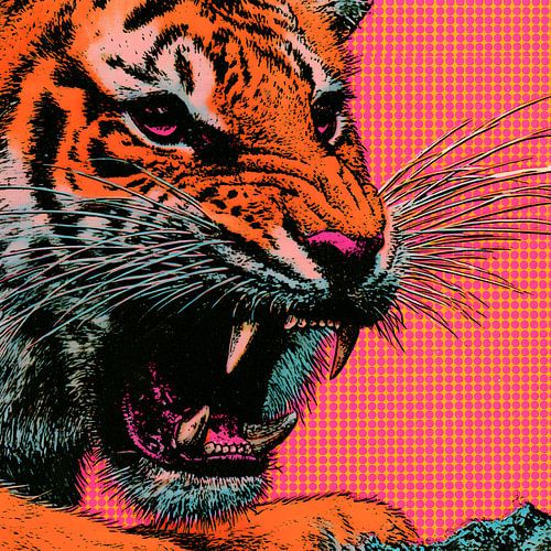 Pop art tijger
