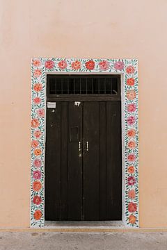 Mexico Valladolid | Calzada de los Frailes | Kleurrijke voordeur van Roanna Fotografie