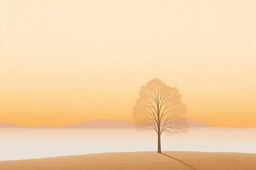 Beige Malerei Peaceful Haven | Ruhe der Natur