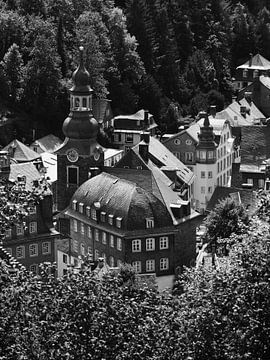 Monschau in de Eifel 8 Zwart-wit van Jörg Hausmann
