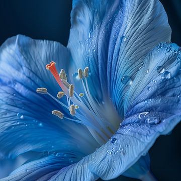 Blaue Blumen Makrofotografie von TheXclusive Art