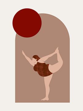 Sterke yoga vrouw I van ArtDesign by KBK