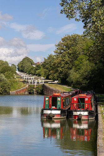 Caen Hill Locks in Kennet and Avon Canal