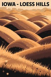 Iowa - Loess Hills by Poster Art Shop
