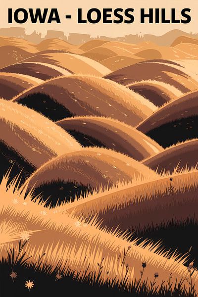 Iowa - Loess Hills by Poster Art Shop