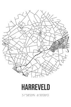 Harreveld (Gueldre) | Carte | Noir et blanc sur Rezona