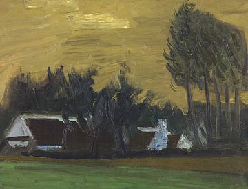 Landschap met canadabomen, Gustave De Smet, 1942 van Atelier Liesjes