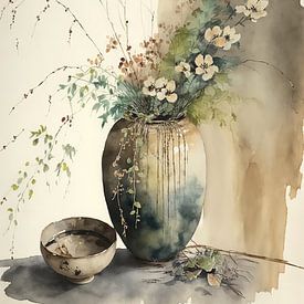 Ikebana arrangement van Carla van Zomeren