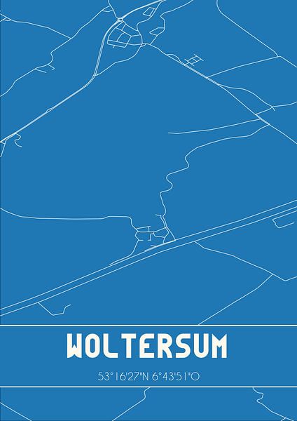Blueprint | Map | Woltersum (Groningen) by Prints of Place