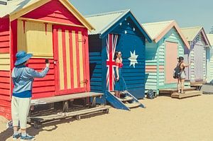 Maisons de plage colorées
