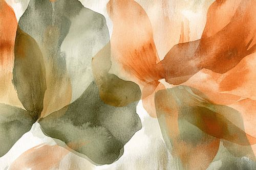 Abstracte aardse aquarel tinten