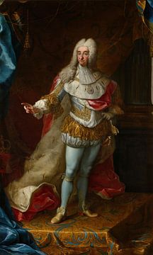Portret van Vittorio Amedeo II in majesteit, Martin van Meytens